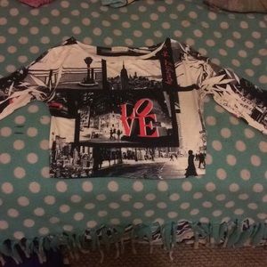 Minette long sleeve crop top